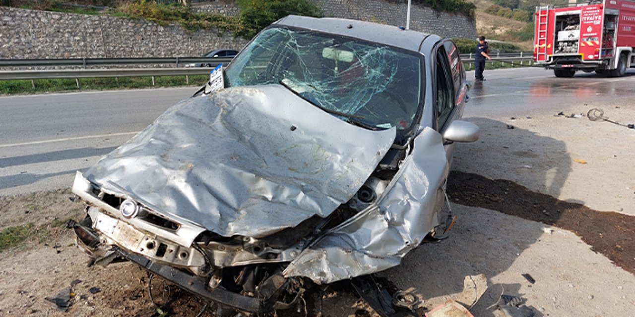 Samsun’da otomobil takla attı: İnfaz koruma memuru ağır yaralandı