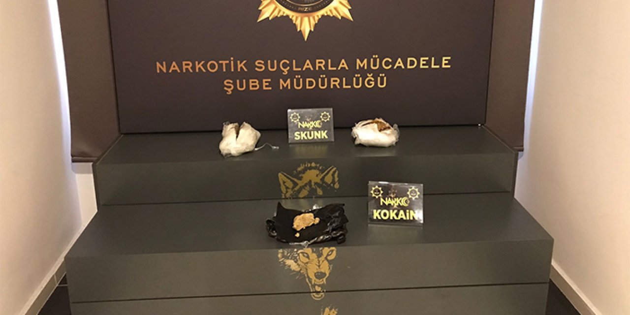 Rize'de uyuşturucu operasyonu! 1 kilodan fazla uyuşturucu ele geçirildi