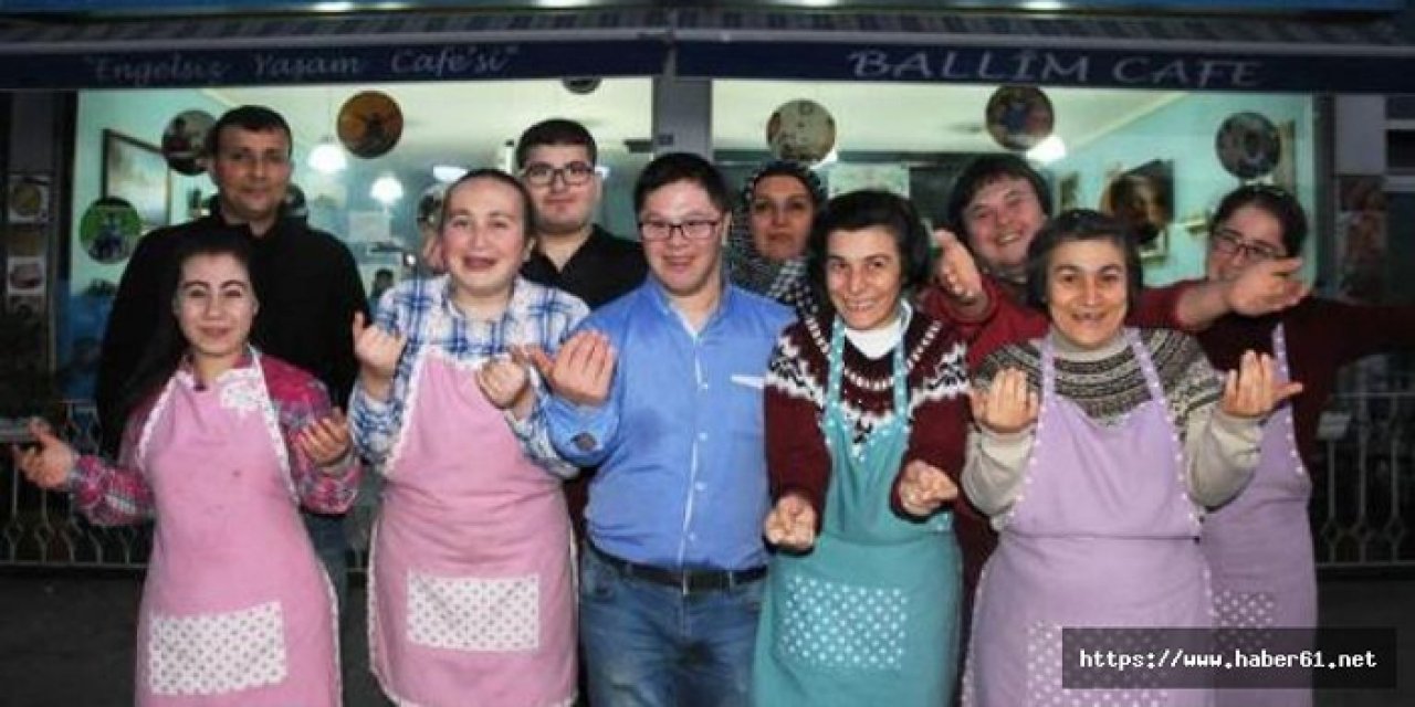 Trabzon'da Ballim Kafe çalışanları engel tanımıyor