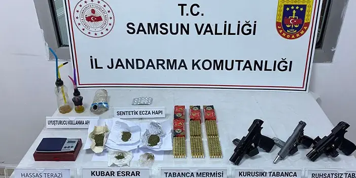 Samsun'da şüpheli şahısların evine uyuşturucu operasyonu! 7 gözaltı