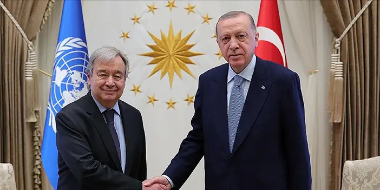 Cumhurbaşkanı Erdoğan BM Genel Sekreteri ile görüştü
