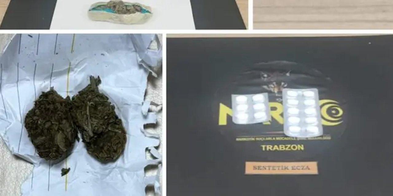 Trabzon’da narkotik ekiplerinden uyuşturucu operasyonu: Skunk ve sentetik hap ele geçirildi