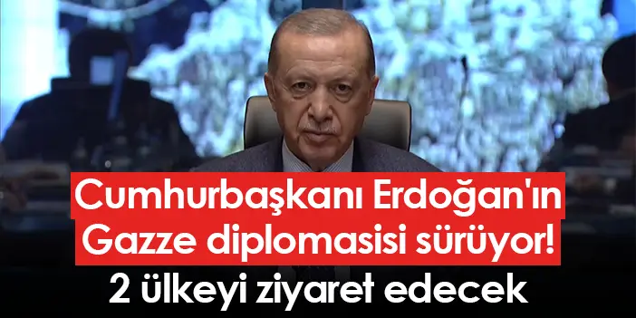 Cumhurbaşkanı Erdoğan'ın Gazze diplomasisi sürüyor! 2 ülkeyi ziyaret edecek