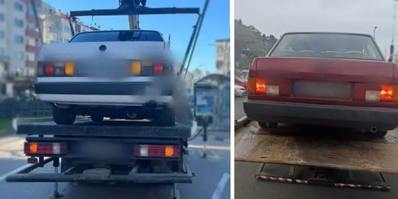 Trabzon'da trafik denetimleri sürüyor! Abart egzozlu 4 araç daha trafikten men