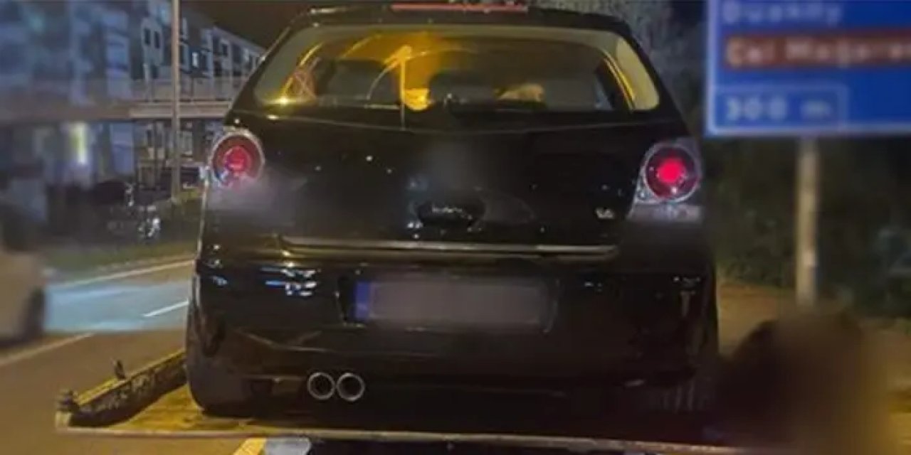 Trabzon'da abart egzozlu oldukları tespit edildi! 2 araca daha trafikten men