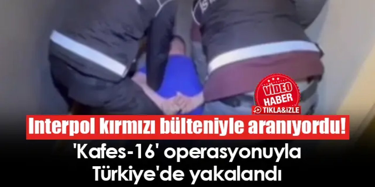 Interpol kırmızı bülteniyle aranıyordu! 'Kafes-16' operasyonuyla Türkiye'de yakalandı
