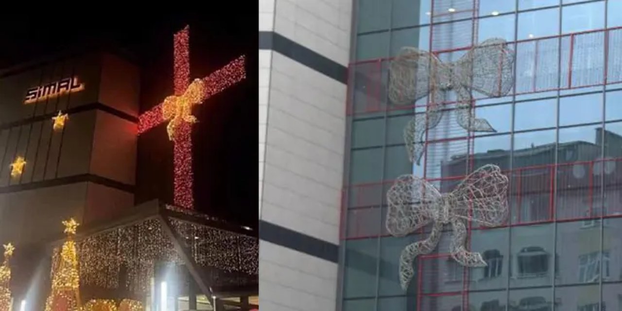 Rize'de tepki çeken yılbaşı kurdelesi böyle değiştirildi