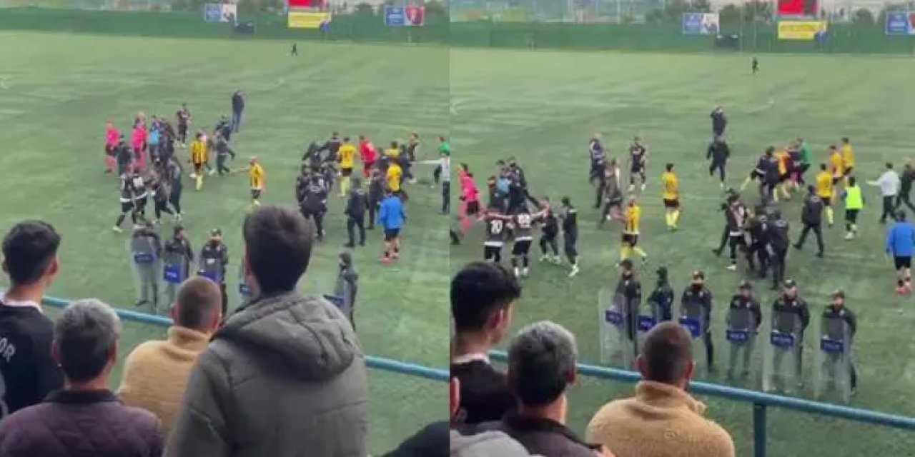 Trabzon'da maçta olay! Kavgayı ayıramadılar