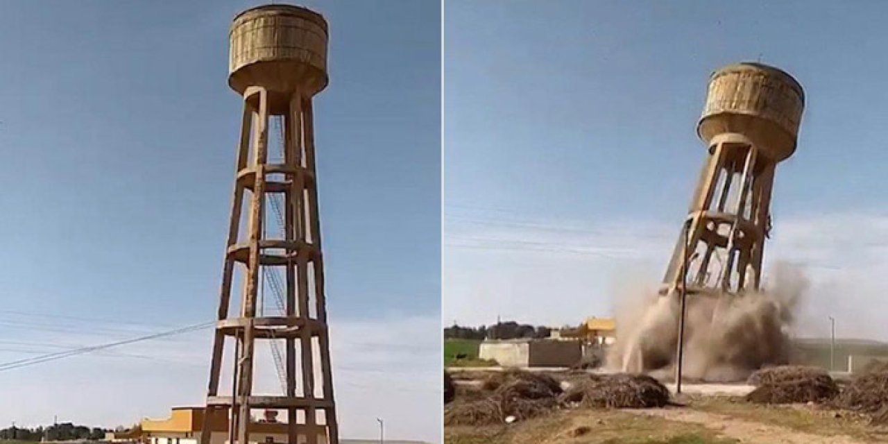 Samsun'da eski su depoları kontrollü şekilde yıkıldı