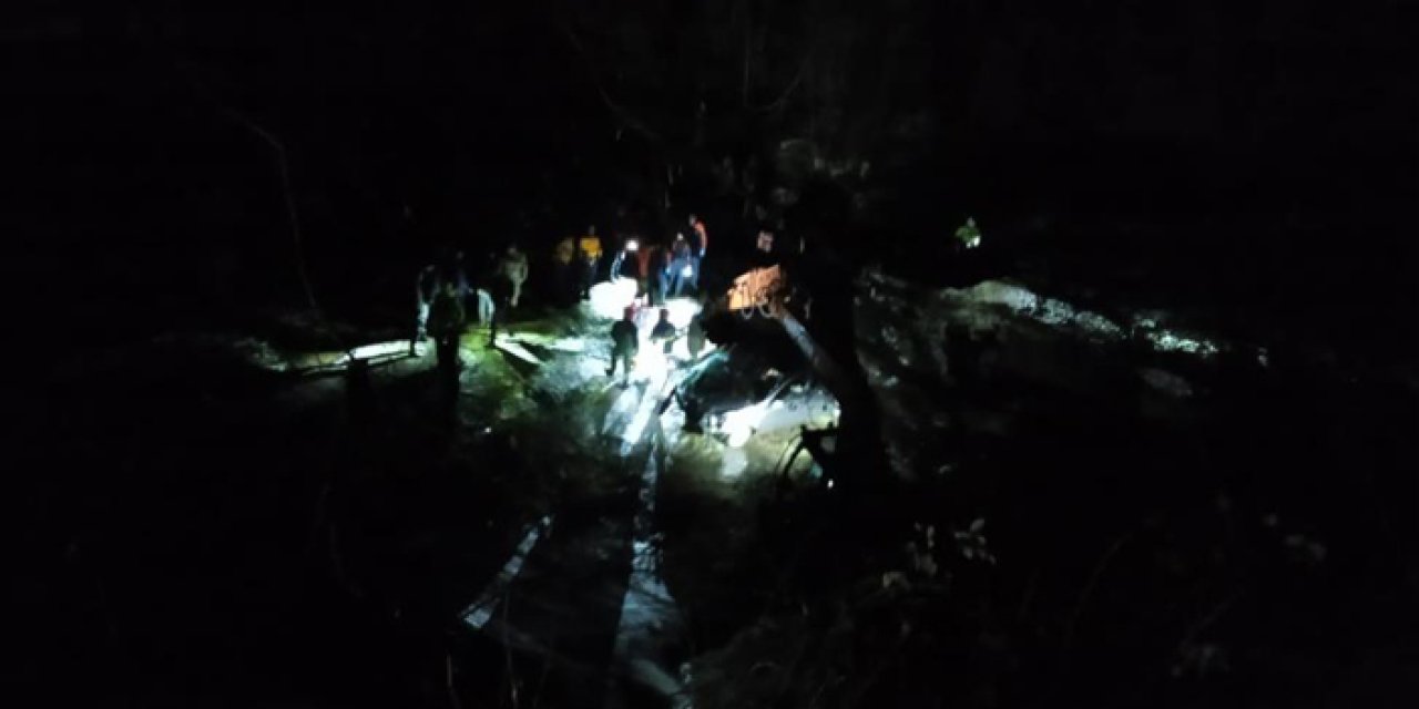 Ordu'da otomobil dereye uçtu! Bir çift hayatını kaybetti