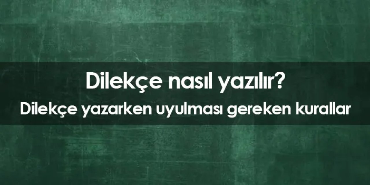 Dilekçe nasıl yazılır? Dilekçe yazarken uyulacak kurallar: Örnek dilekçe