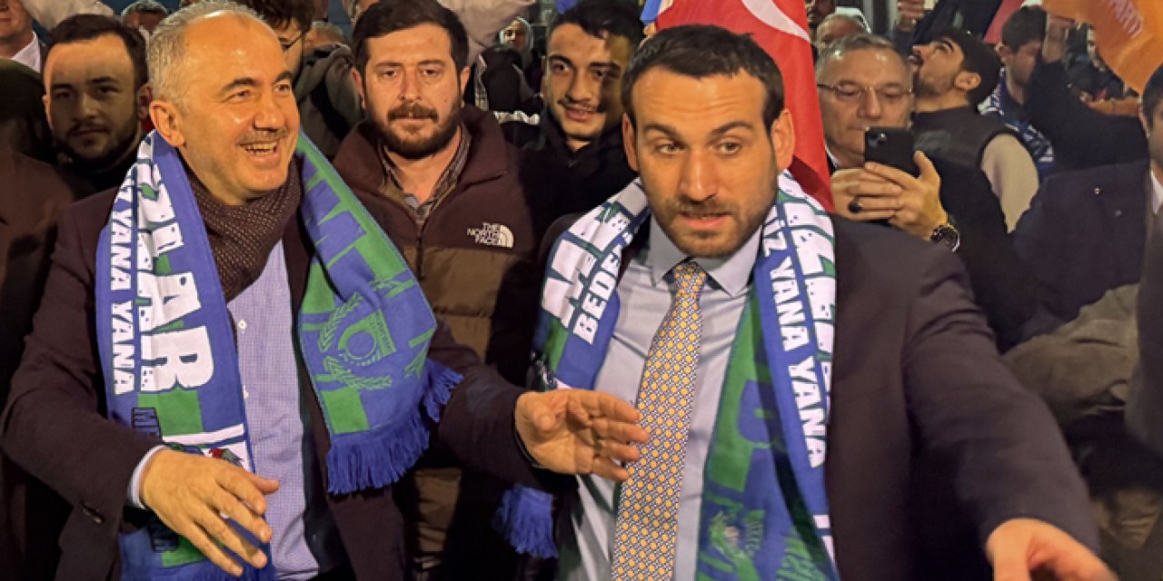 Rize'de AK Parti Belediye Başkan Adayı Rahmi Metin coşku ile karşılandı