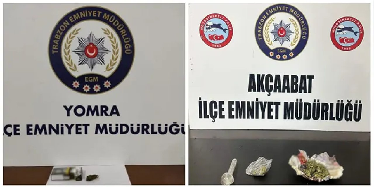 Trabzon'da uyuşturucuyla mücadele sürüyor! 6 şahıs hakkında işlem