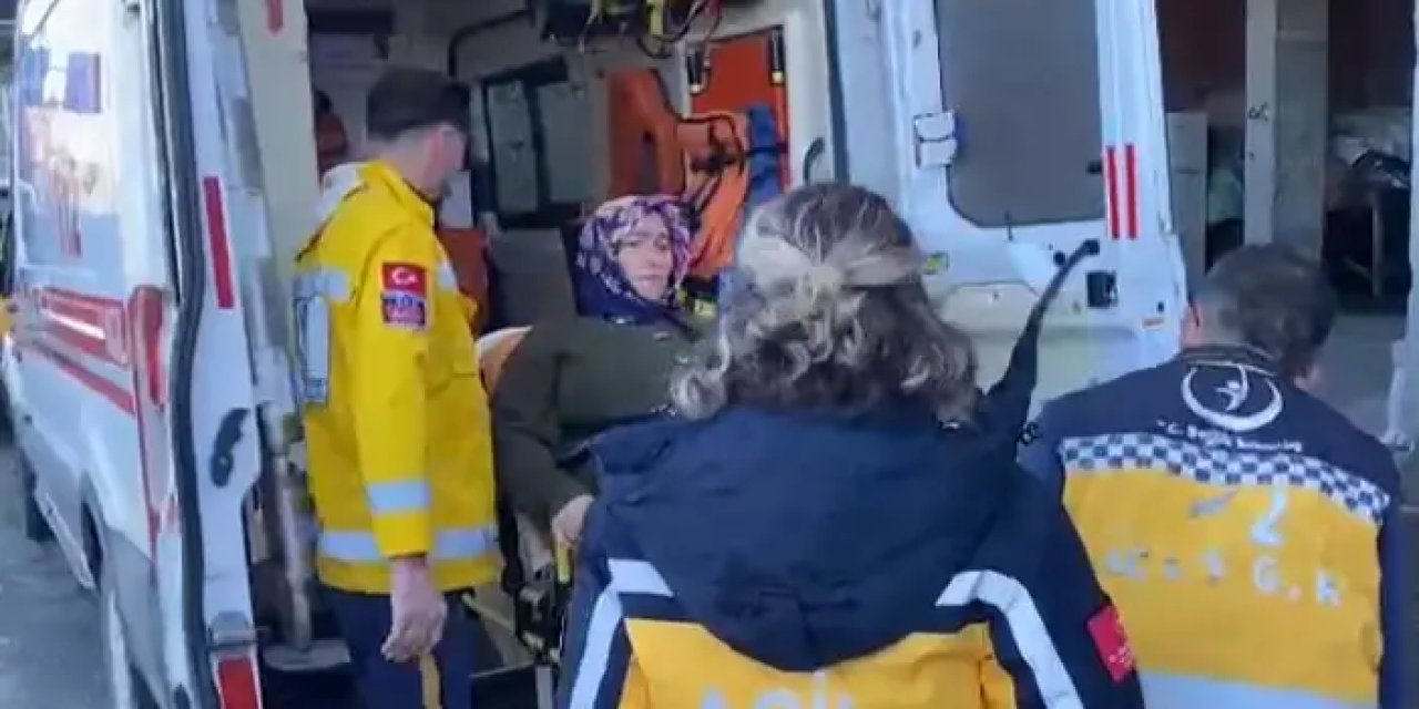 Trabzon'da ekipler ayağını kıran kadının yardımına koştu