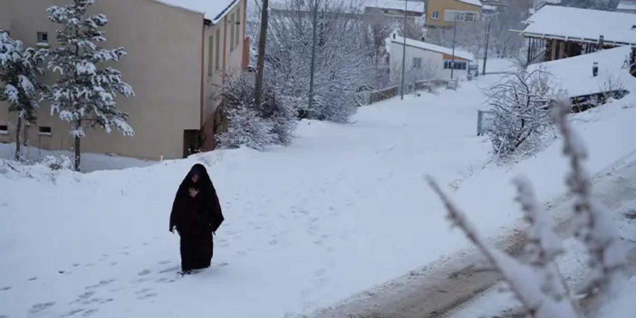 Bayburt'u yeniden kar kapladı! Hava sıcaklığı eksi 5 derece