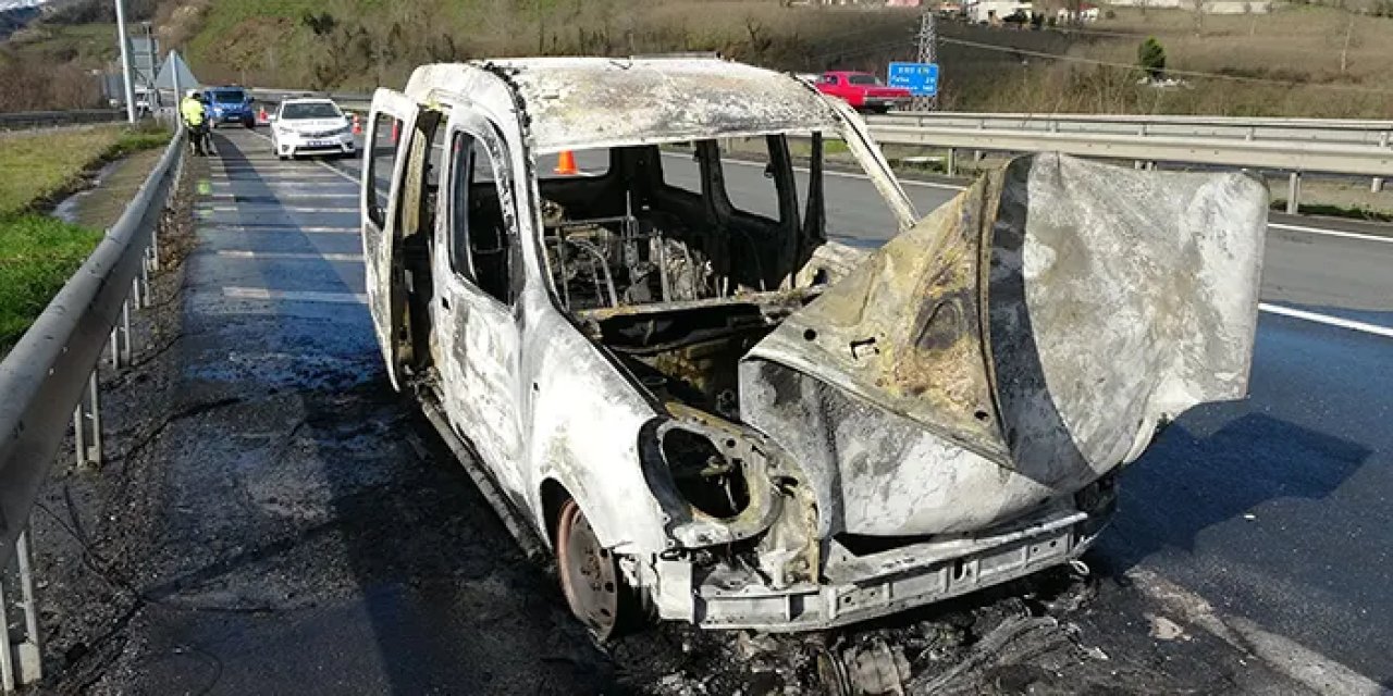 Ordu'da hastane yolunda dehşet! Araç küle döndü