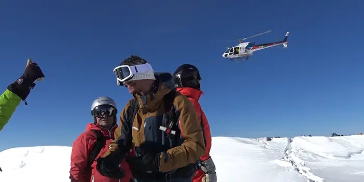 Kaçkar Dağları'nda 'Heliski' heyecanı sürüyor
