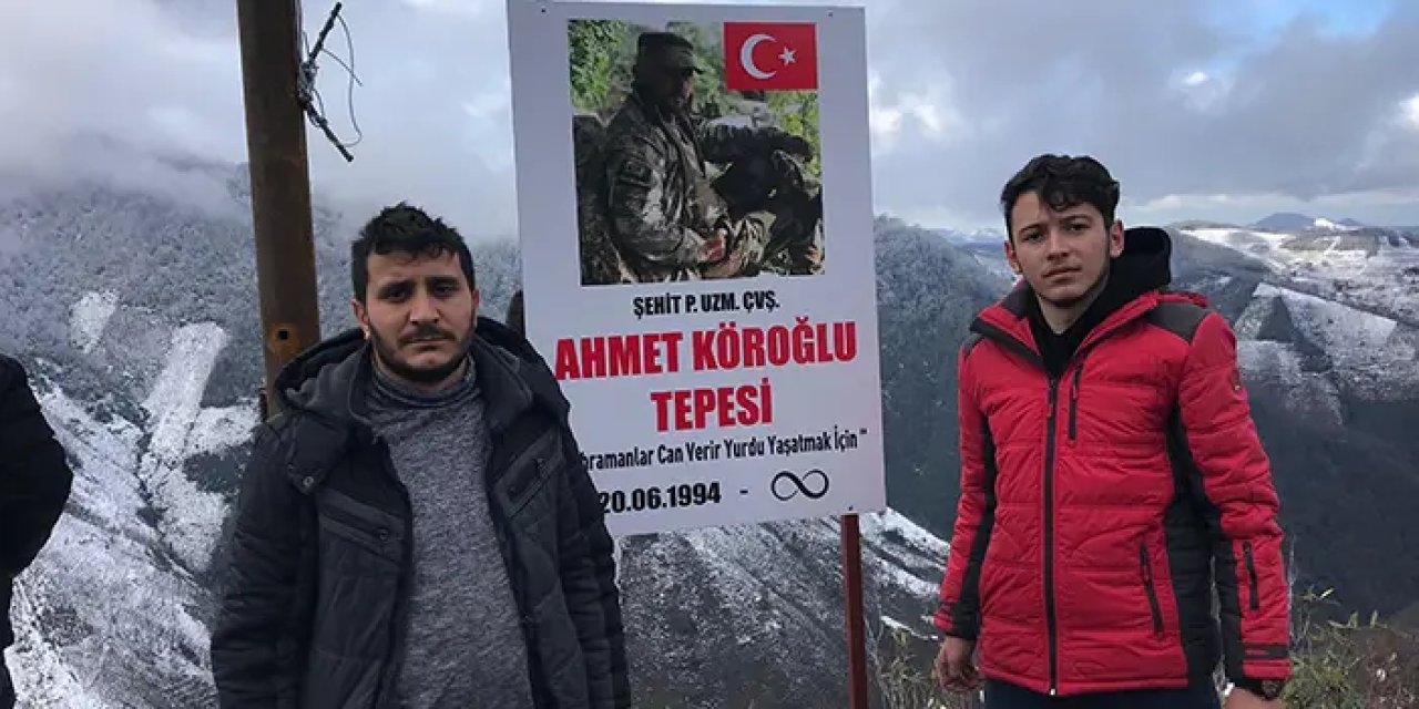 Giresun’un son şehidine Alnak Kayası'nda vefa örneği