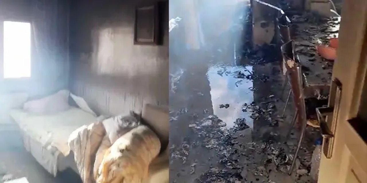 Giresun'da korkutan yangın! Bina kullanılmaz hale geldi