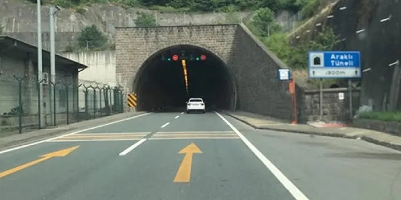 Trabzon'da Araklı Tünelinde çalışma! Karayolları uyardı