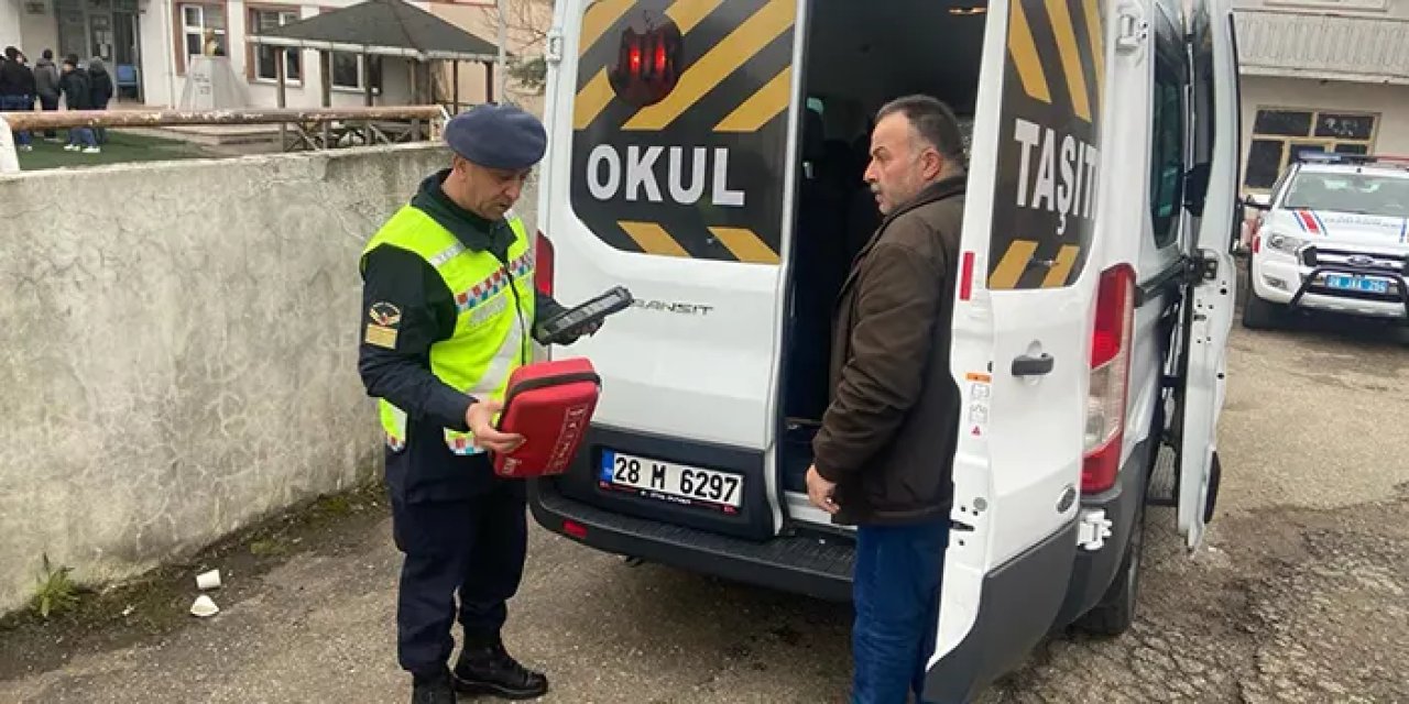 Giresun'da okul servislerine denetim