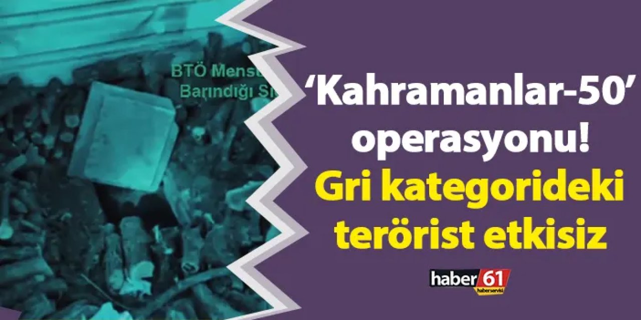 ‘Kahramanlar-50’ operasyonu! 1’i gri kategoride toplam 2 terörist etkisiz