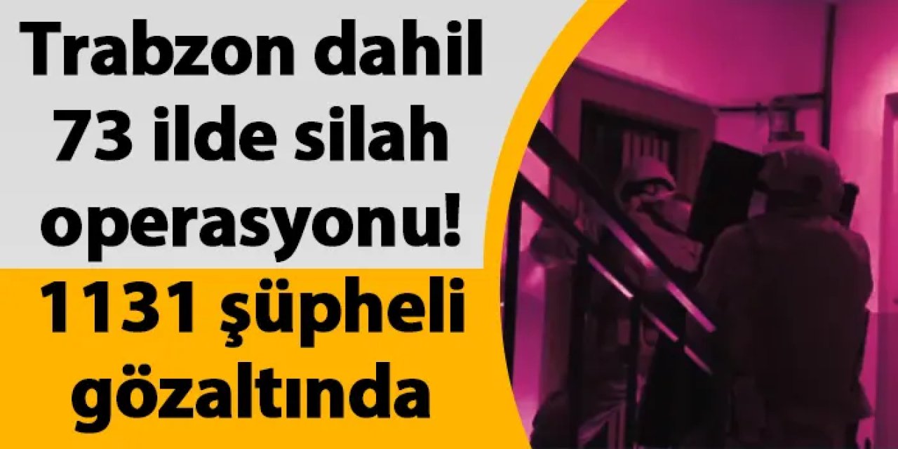 Trabzon dahil 73 ilde silah operasyonu! 1131 şüpheli gözaltında