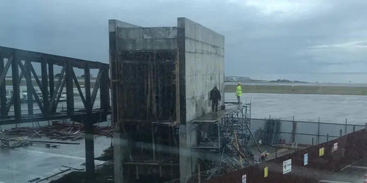 Trabzon Havalimanı’nda yolcu köprüsü çalışmaları sürüyor