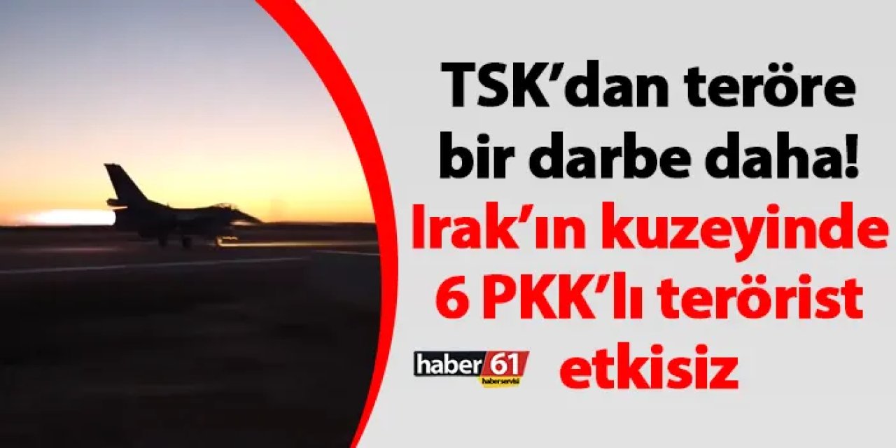TSK, Irak’ın kuzeyinde 6 PKK’lı teröristi etkisiz hale getirdi