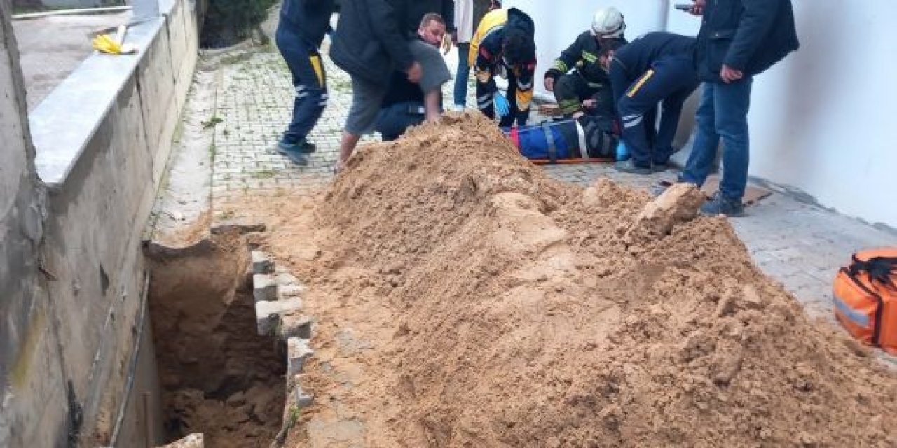 Tekirdağ'da çalışma sırasında toprak kaydı! 1 işçi yaralı