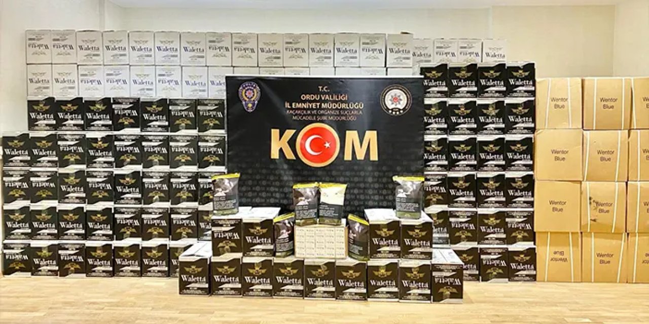 Ordu'da kaçak tütün operasyonu! 2 şüpheli yakalandı