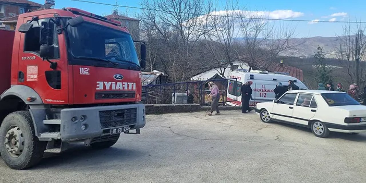 Düzce'de yangın! 14 Yaşındaki çocuk yaralandı