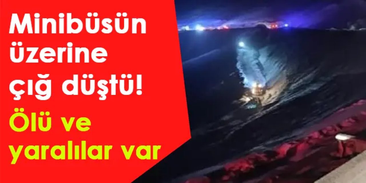 Minibüsün üzerine çığ düştü! Ölü ve yaralılar var