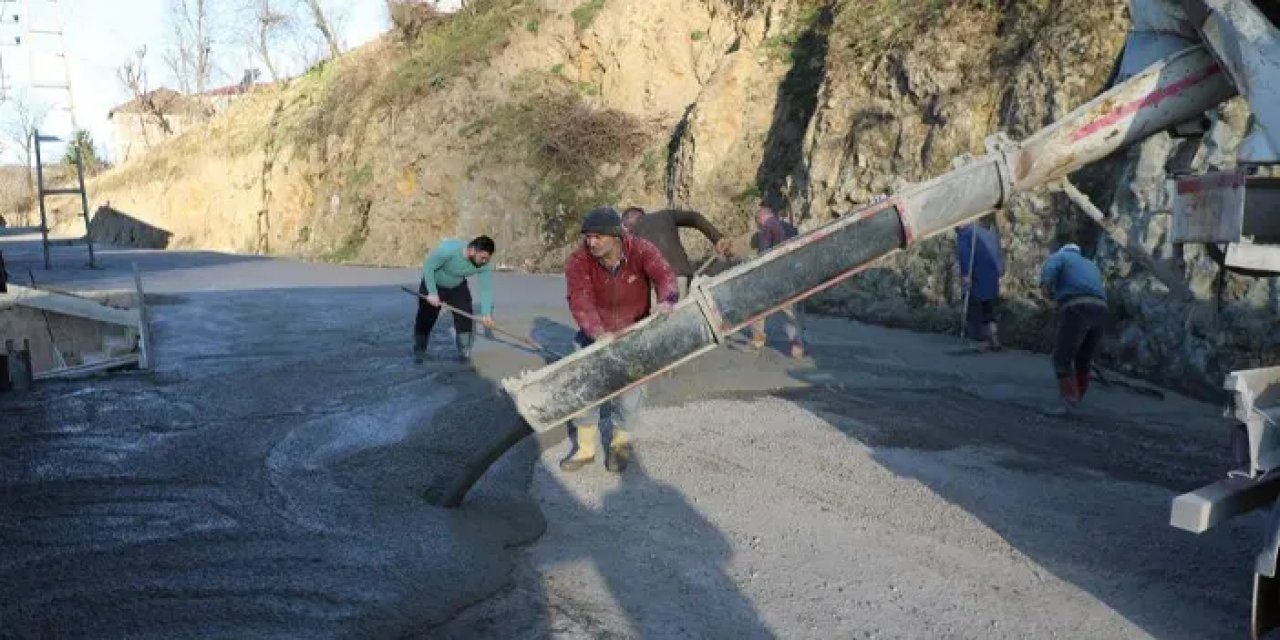 Ordu'da yol çalışmaları sürüyor