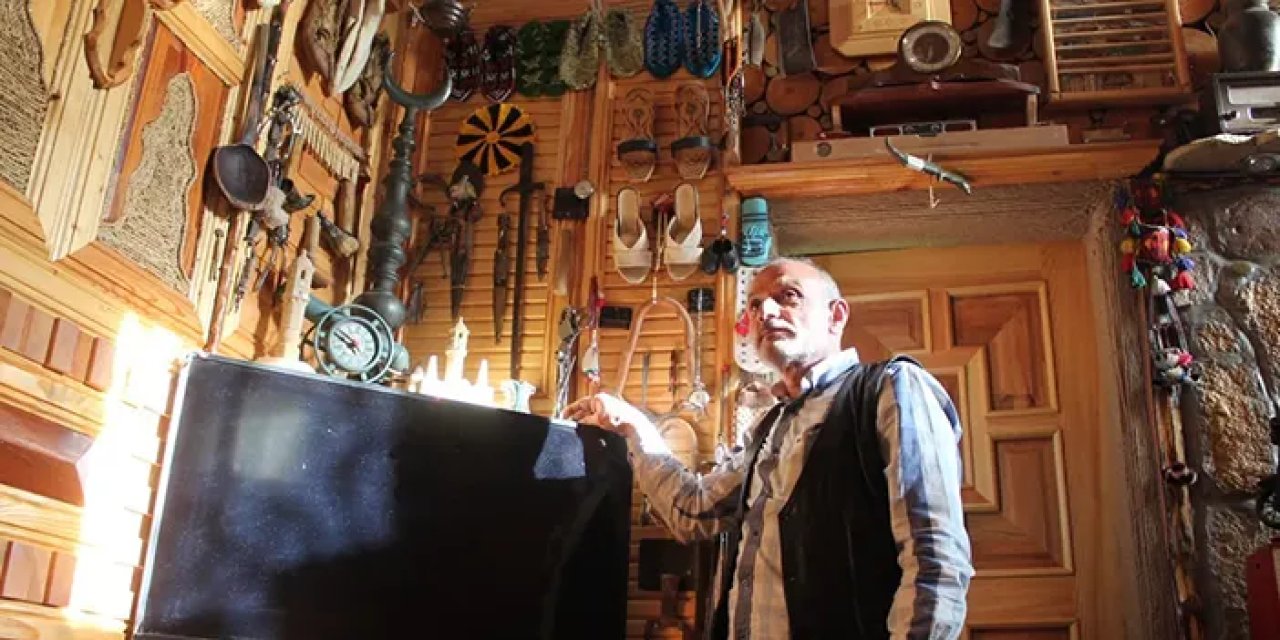 Bayburt'ta baba evini kültür evine çevirdi! Antika eşyaları sergiliyor
