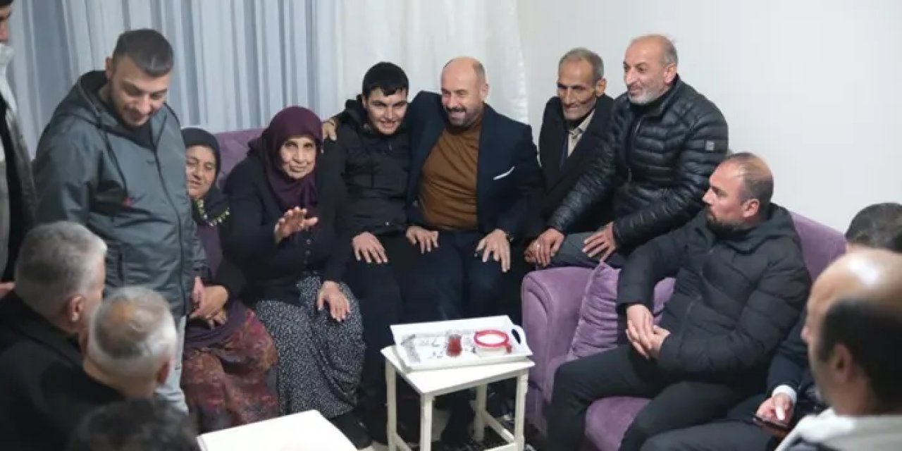 Samsun'da evi yanan aileye yardım eli