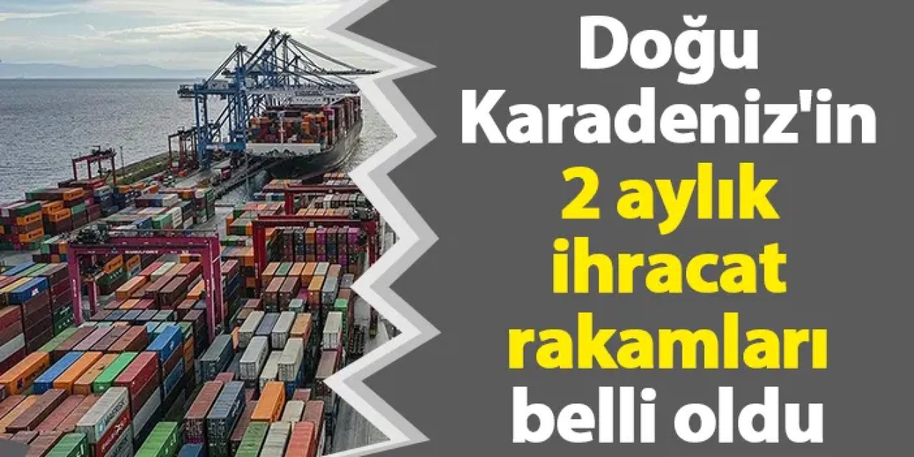 Doğu Karadeniz'in 2 aylık ihracat rakamları belli oldu