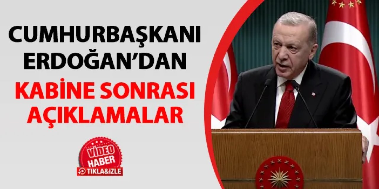 Erdoğan: Kabine Toplantısı Sonrası Filistin ve Ekonomi Mesajları