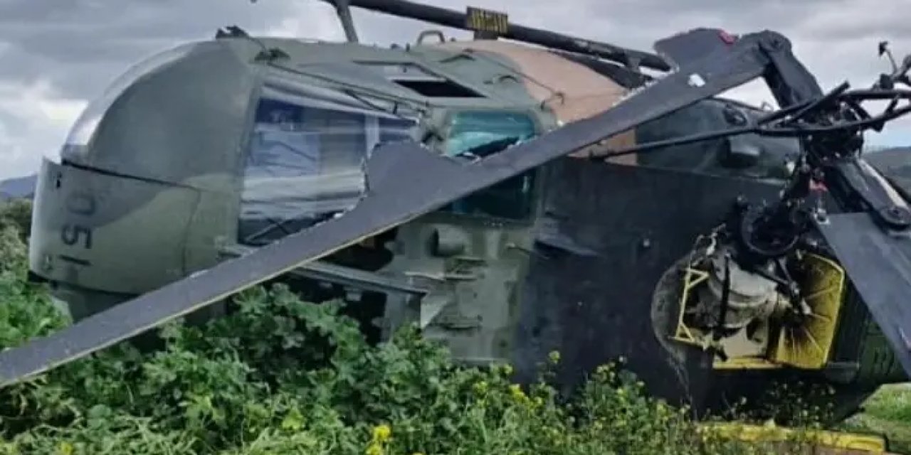 Askeri helikopter acil iniş yaptı! 1 kişi yaralandı