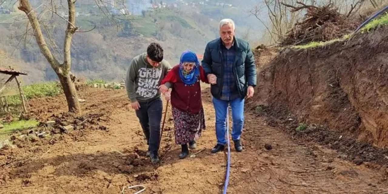 Giresun'da yaşlı kadının 40 yıllık hayali gerçek oldu