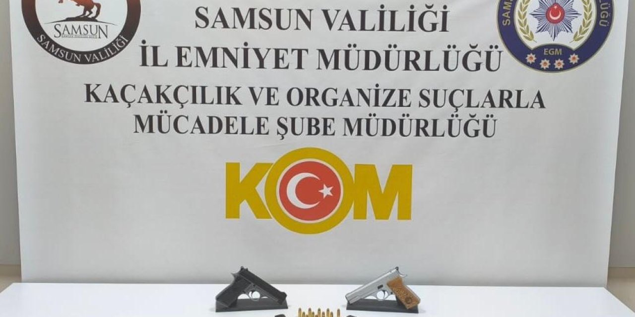 Samsun'da silah kaçakçılığı yaptığı öne sürülen zanlı yakayı ele verdi