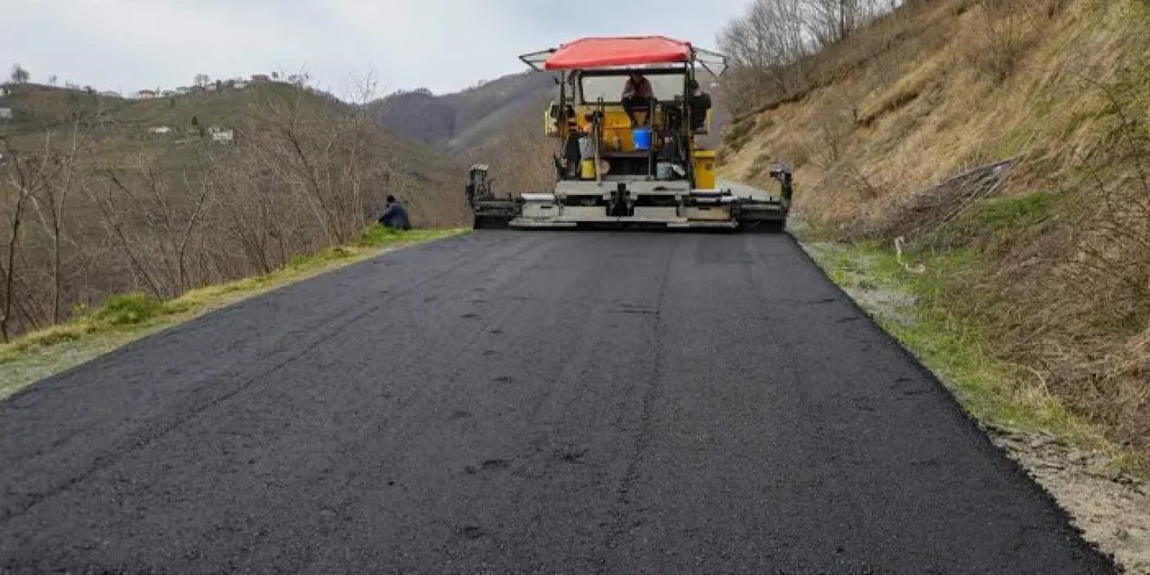 Ordu'da altyapısı tamamlanan bölgelerde asfalt çalışmaları