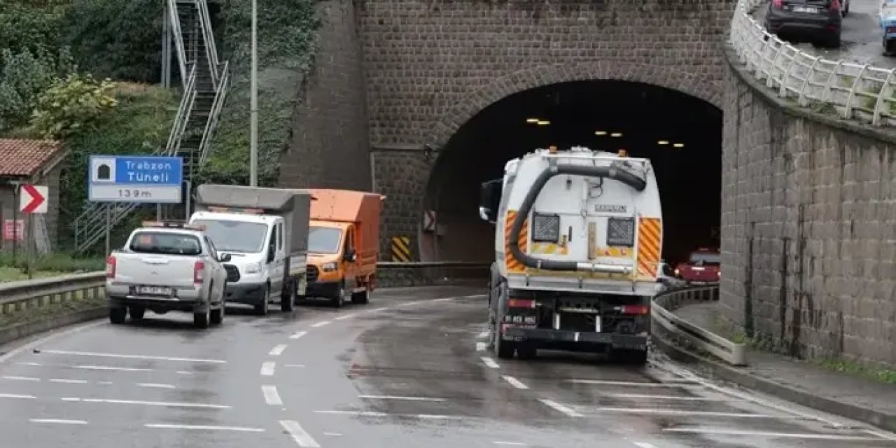 Trabzon'da Çömlekçi tünelinde çalışma! Karayolları uyardı