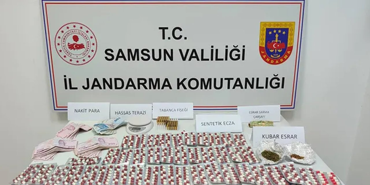 Samsun'da jandarmadan uyuşturucu operasyonu! 2 gözaltı