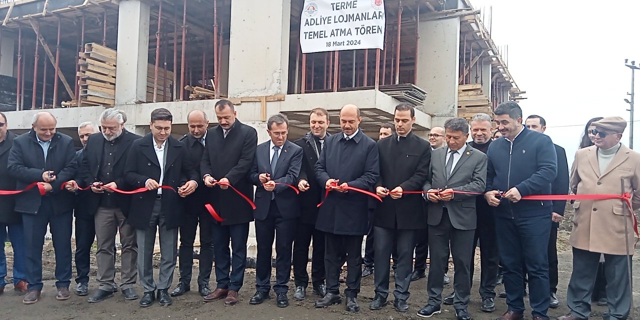 Samsun'da Adliye lojmanları temel atma töreni