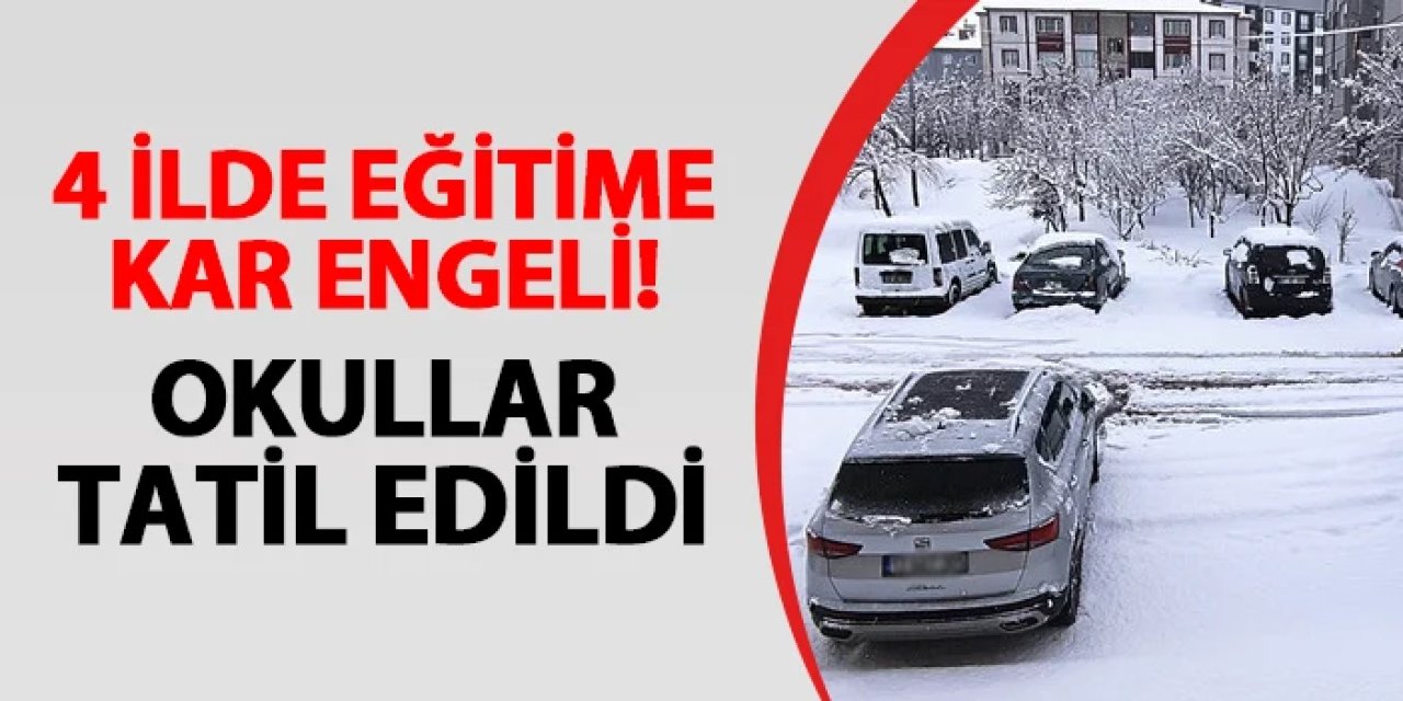 4 ilde eğitime kar engeli! Okullar tatil edildi