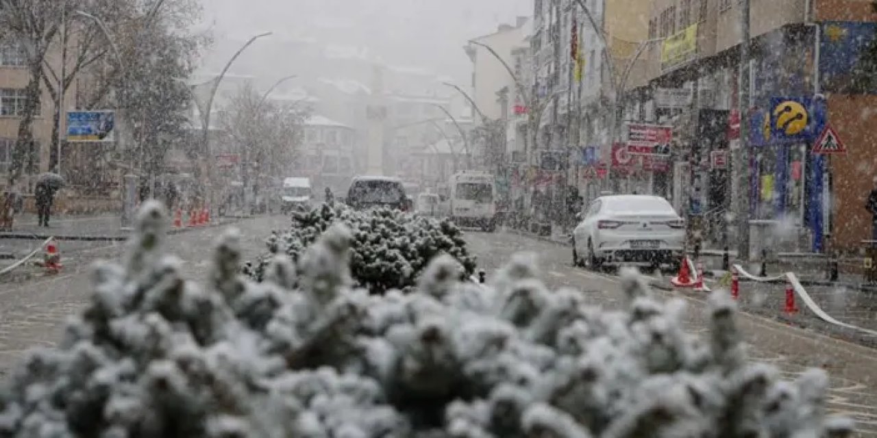 3 ayı yaz, 9 ayı kış! Bayburt'ta lapa lapa kar yağdı