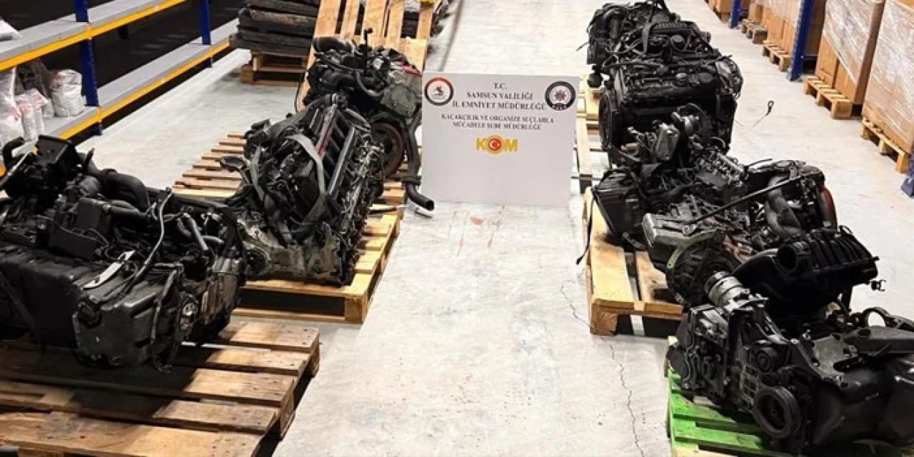 Samsun'da operasyon:  8 kaçak lüks araç motoru ele geçirildi