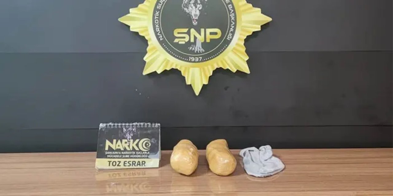 Şanlıurfa'da 1 kilo 150 gram toz esrar ele geçirildi