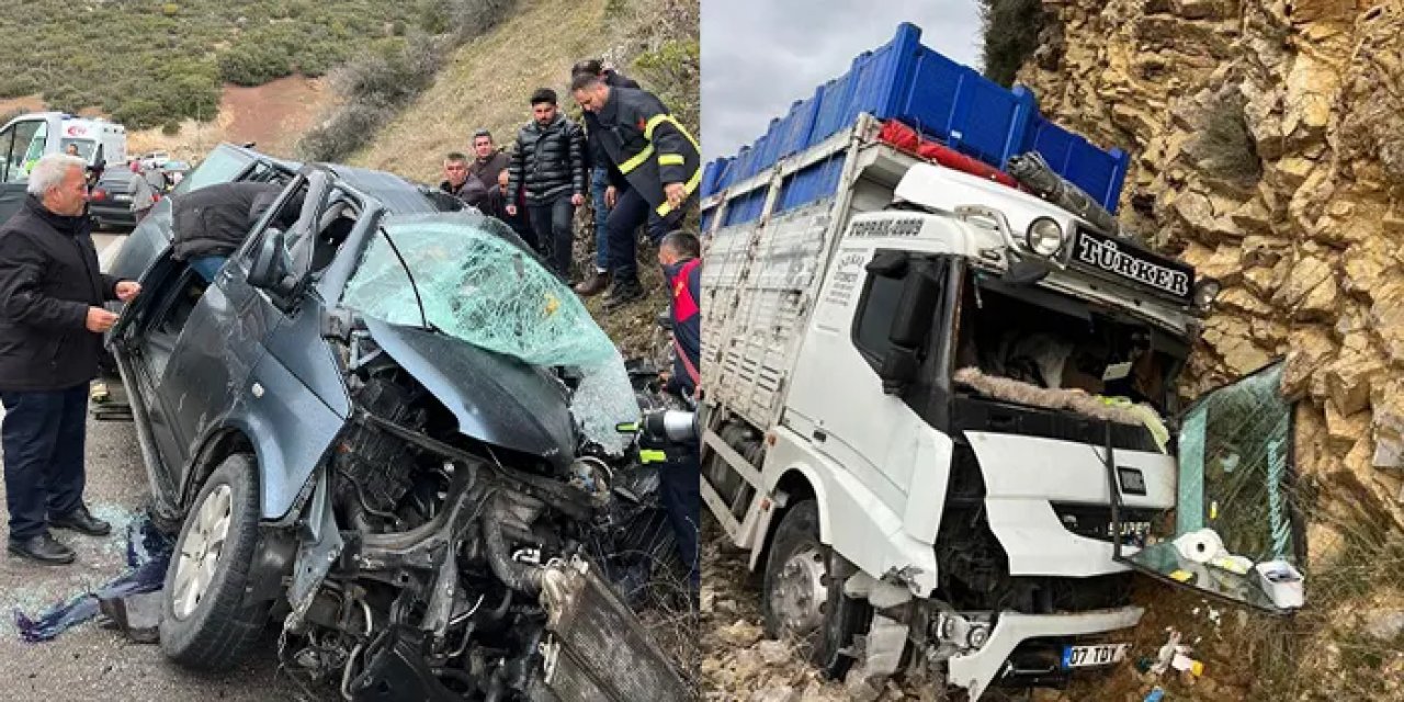 Isparta'da kamyonet ile minibüs çarpıştı! 1'i ağır 3 yaralı